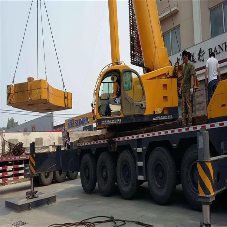 罗山当地吊车出租|机器吊装|75吨|工厂搬迁服务